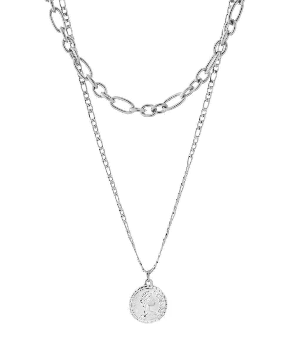 ANEMONE】【ステンレス】コイン×チェーン3WAYネックレス｜アネモネ