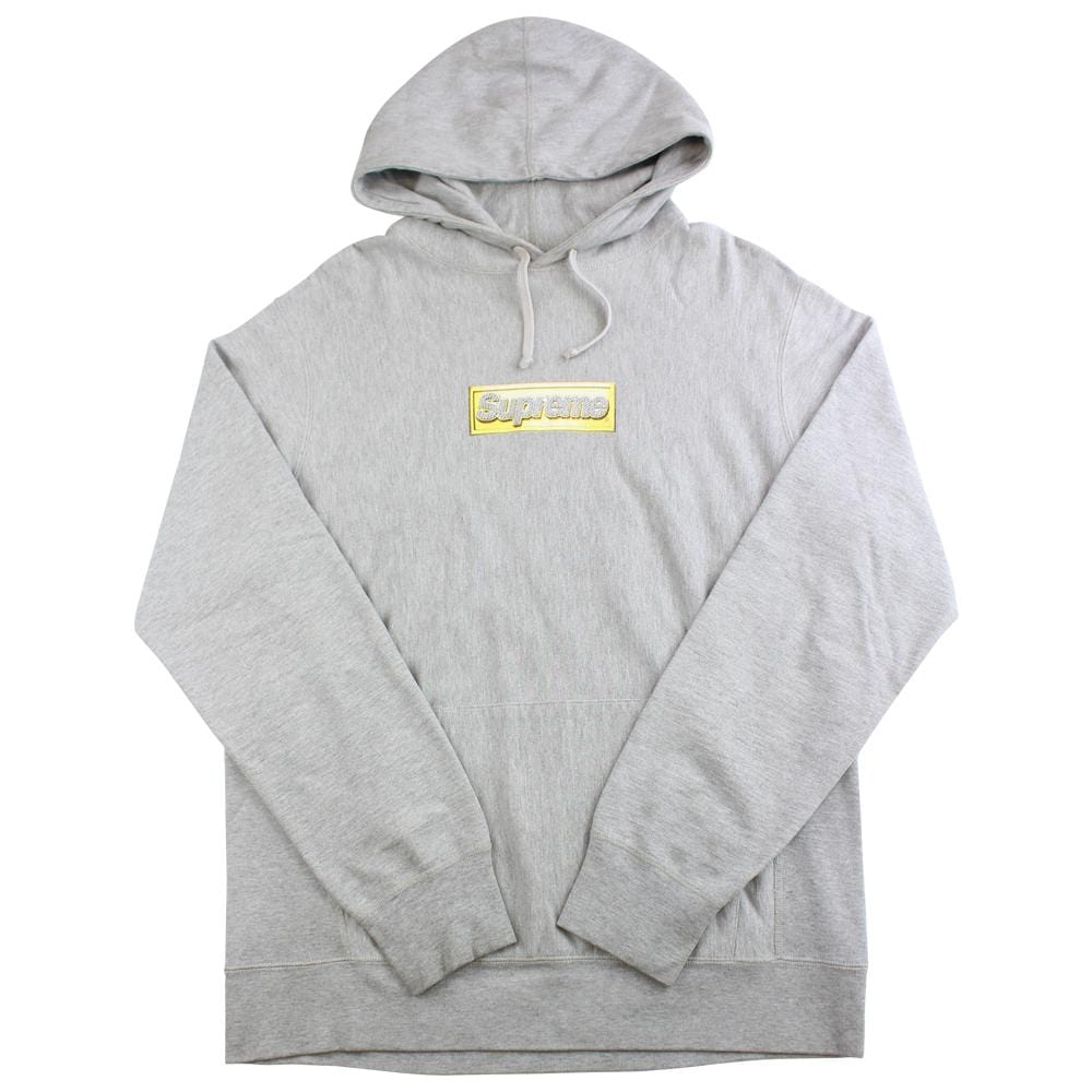 supreme bling box logo hoodie grey – SARUGENERAL