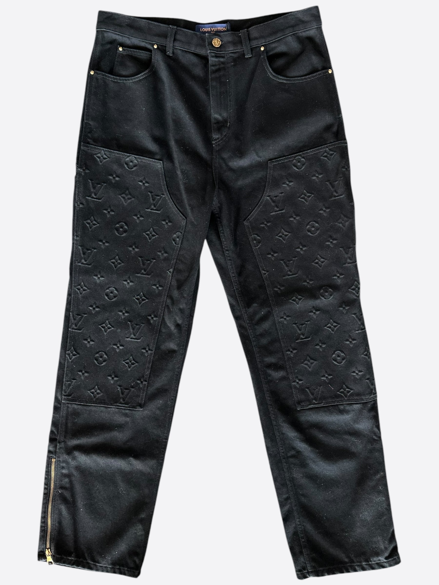 Louis Vuitton Black Monogram Carpenter Pants – Savonches