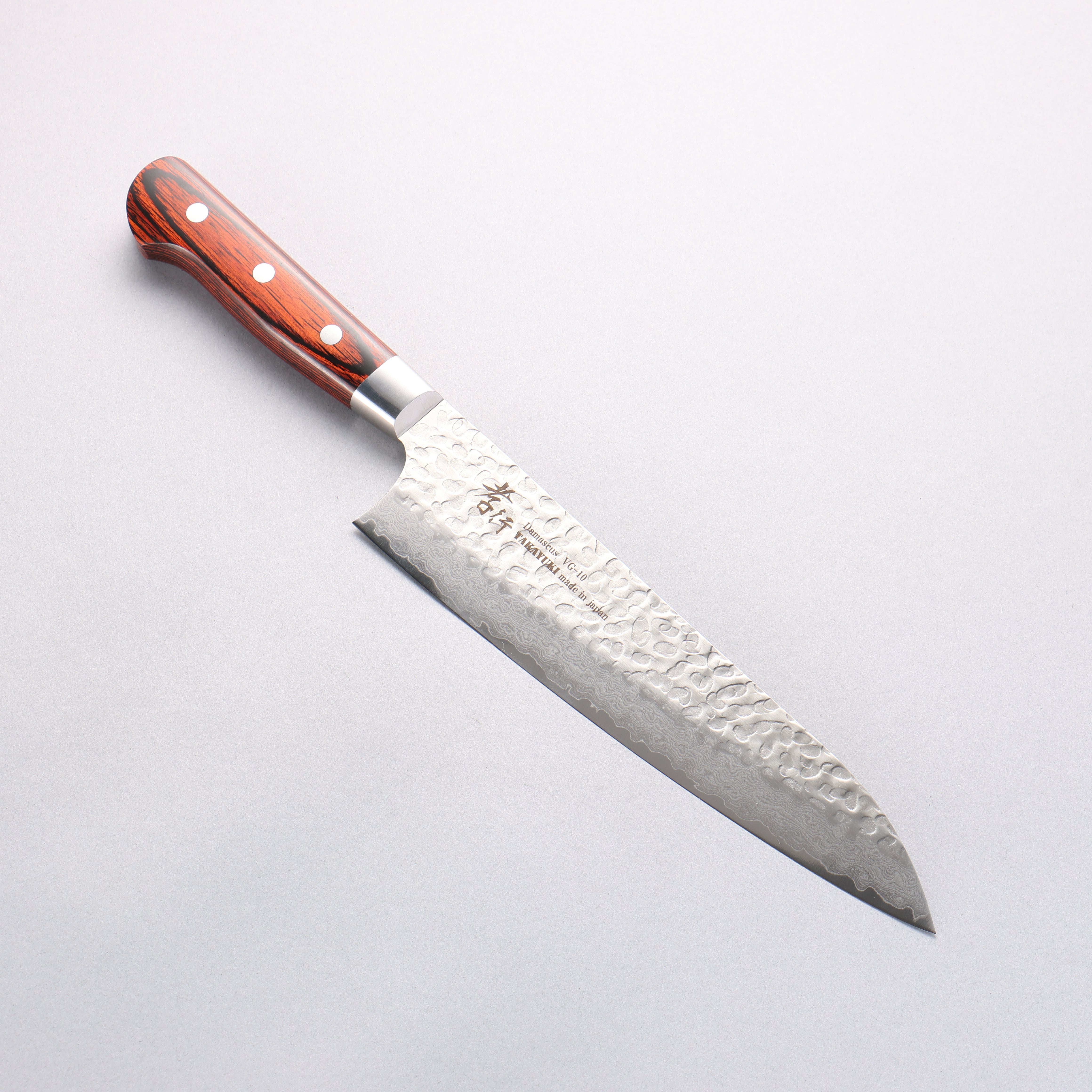 堺 孝行 VG10 33層 ダマスカス 牛刀包丁 210mm マホガニー柄 – 清助