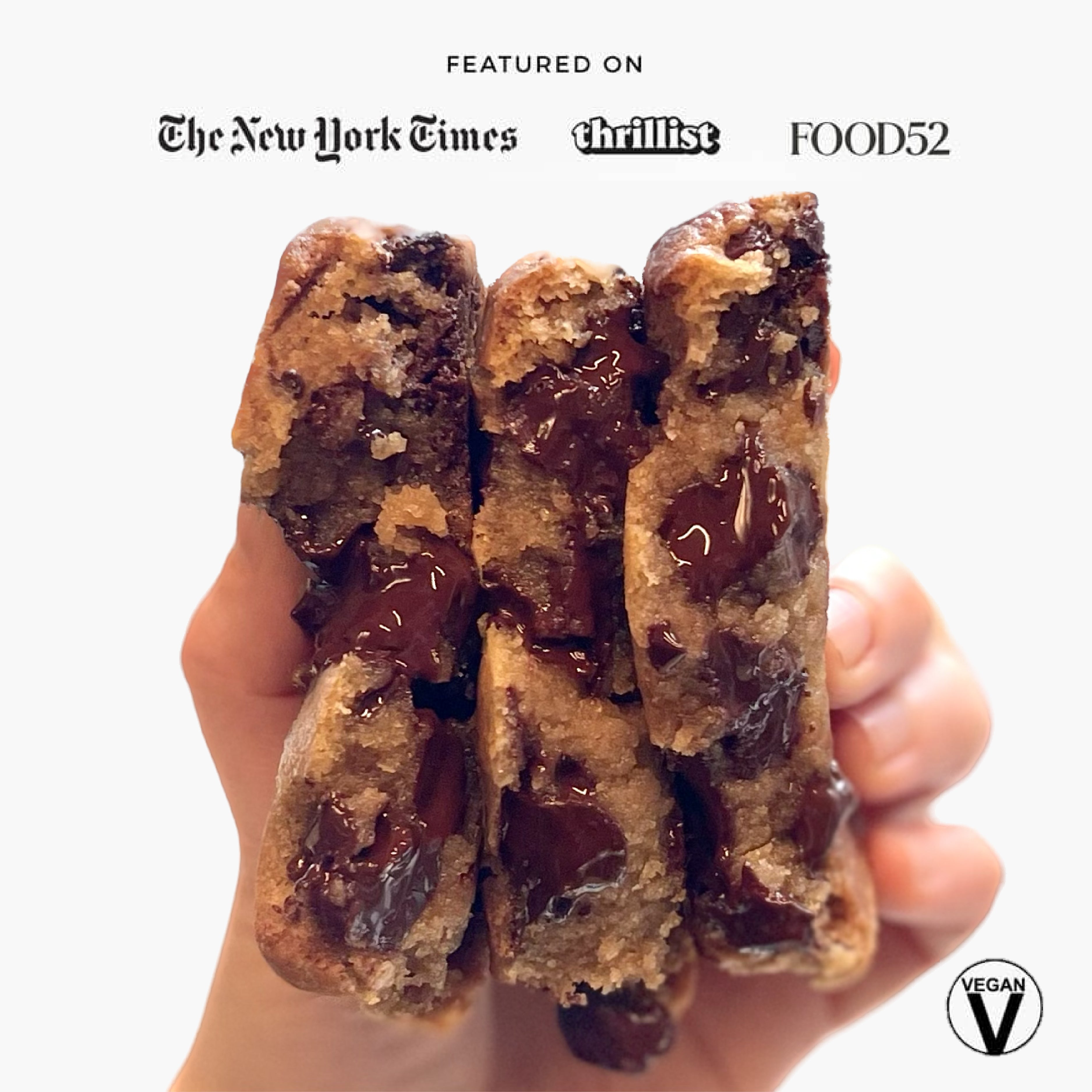 Vegan Tahini & Olive Oil Dark Chocolate Chip Cookie – Seven Grams