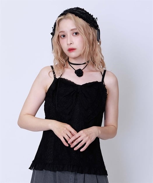 レーシービッグリボンキャミ 【会員限定価格】 | axes femme online shop