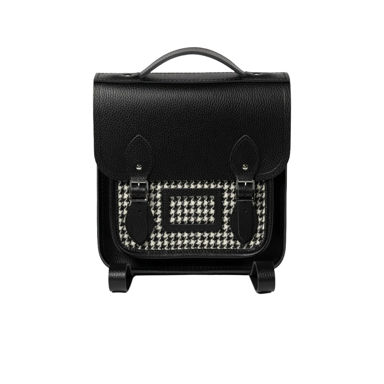 Small Portrait Backpack in Harris Tweed Houndstooth