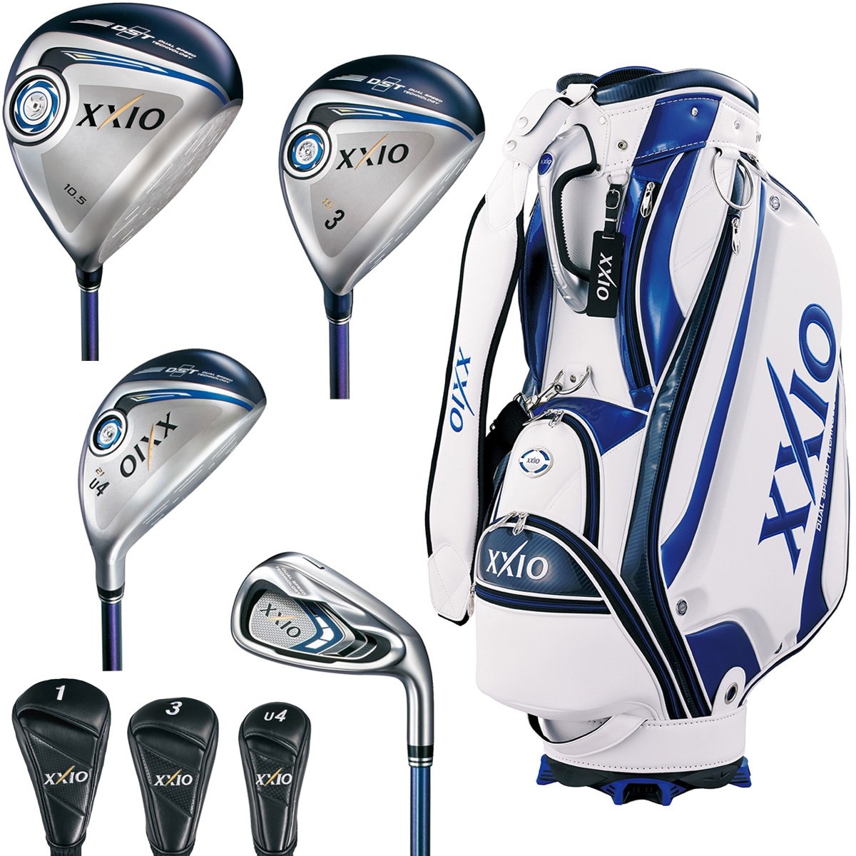 XXIO XXIO キャディバッグ ホワイト/ブルー 2024年レプリカモデル