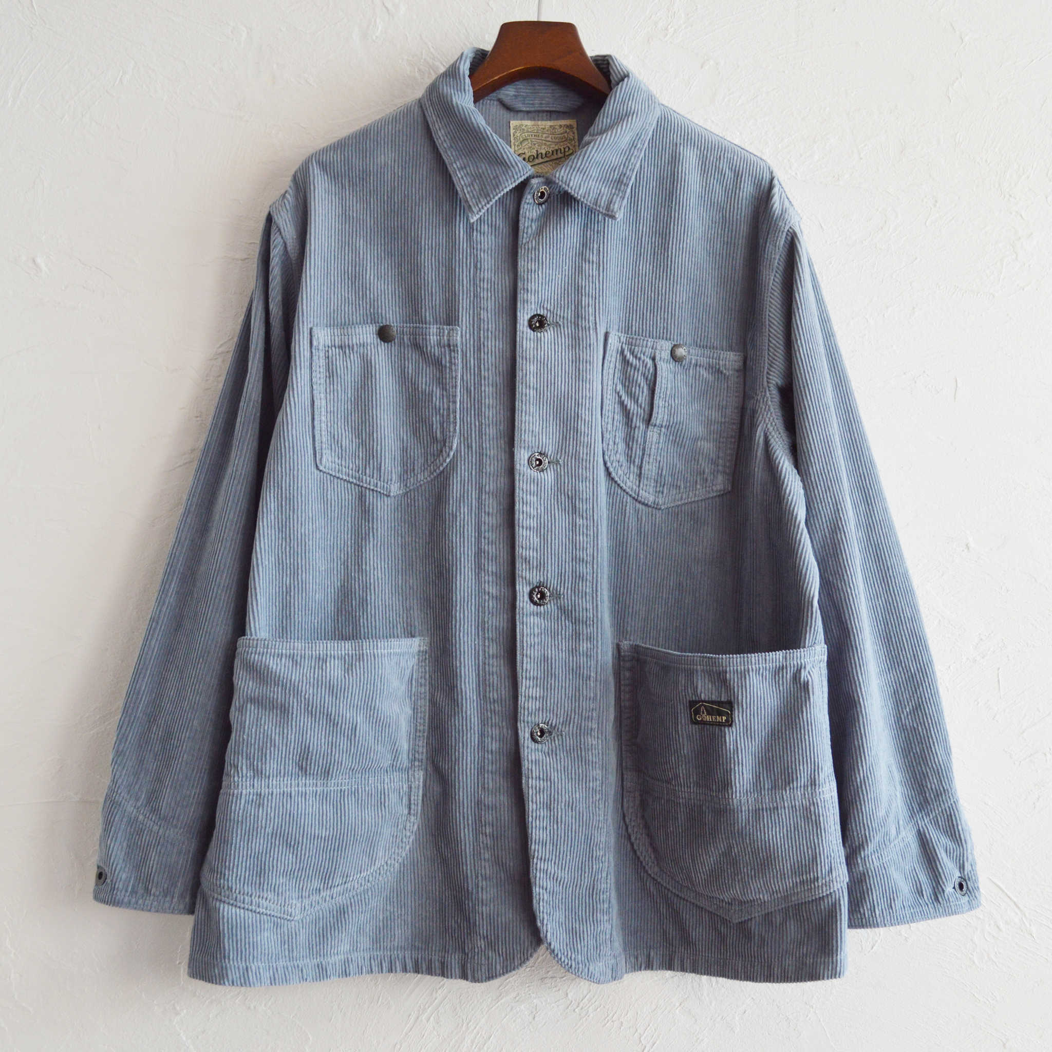 GOHEMP ゴーヘンプ / COVER ALL JACKET カバーオールジャケット (BLUE
