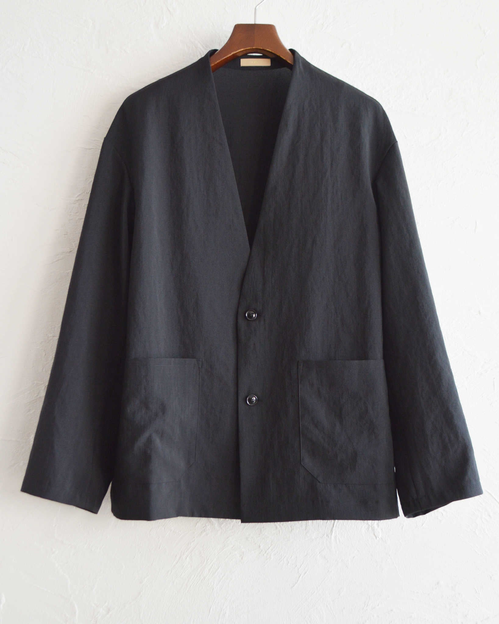 LAMOND ラモンド / NO-COLLAR SHARI JACKET ノーカラーシャリ