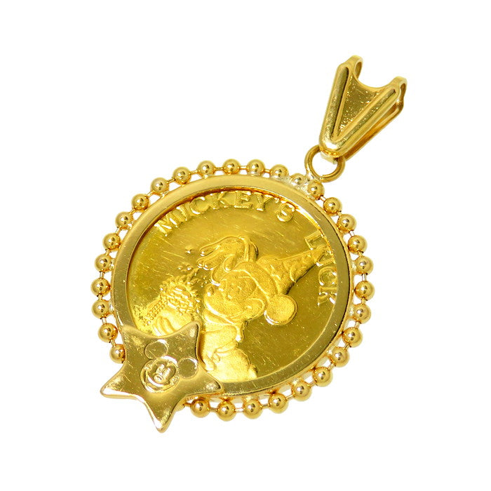 K18(総5.7g） ミッキー ペンダントトップ ミッキーマウス ペンダント