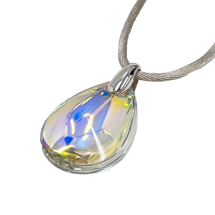 Baccarat/バカラ】 ティアドロップ ネックレス シルバー925/クリスタル