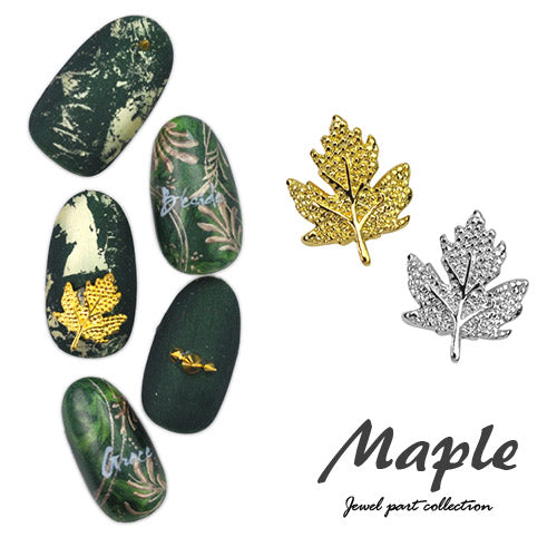 ネイルパーツ メタルパーツ 5個 ネイルジュエリー フラワー メープル