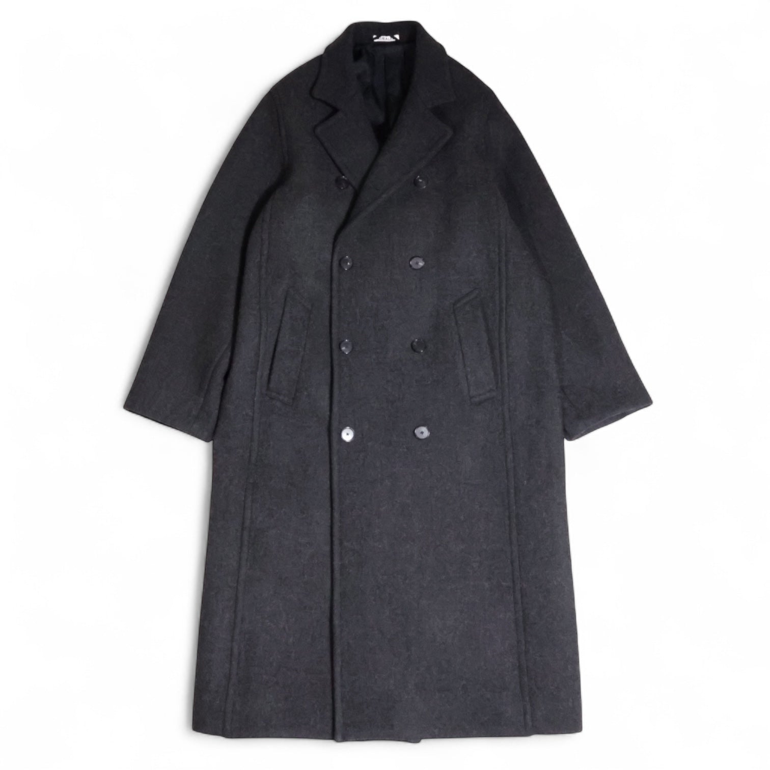 AURALEE「SHETLAND WOOL DOUBLE CLOTH COAT / DARK CHARCOAL」 – SISTER