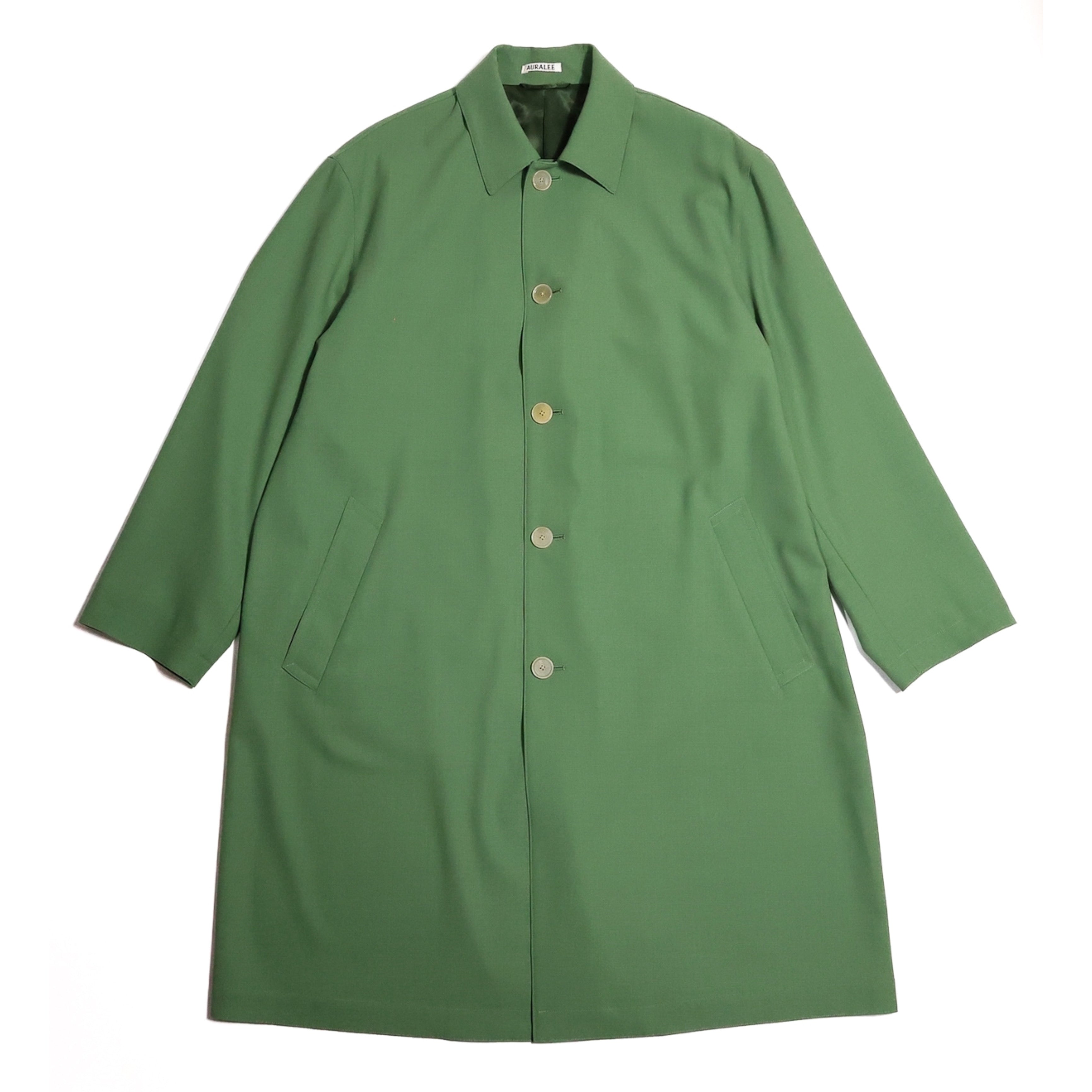 AURALEE 「HARD TWIST WOOL TWILL SOUTIEN COLLAR COAT / OLIVE」 – SISTER