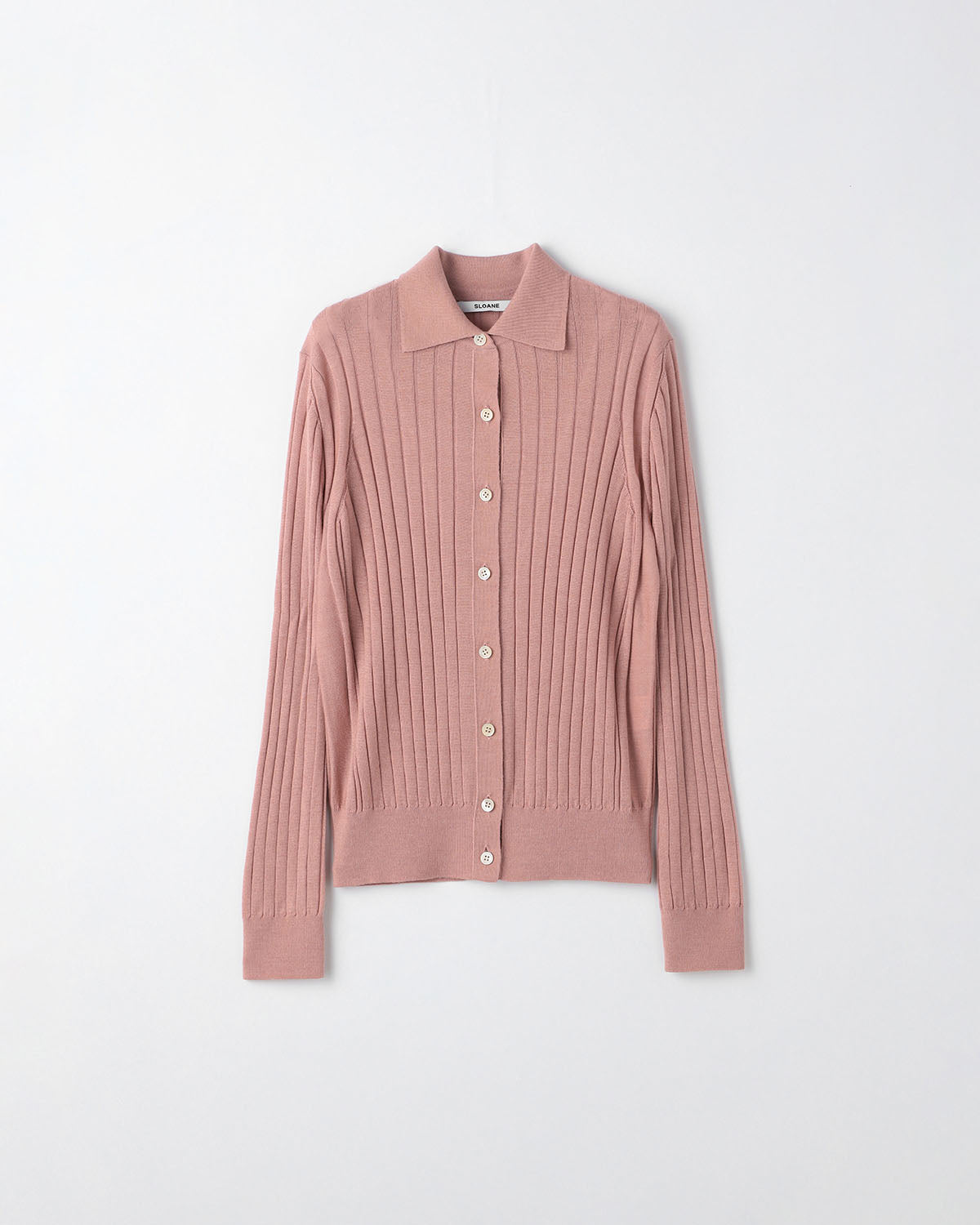 18Gワイドリブ エクストラファインメリノウール×シルク 襟付き