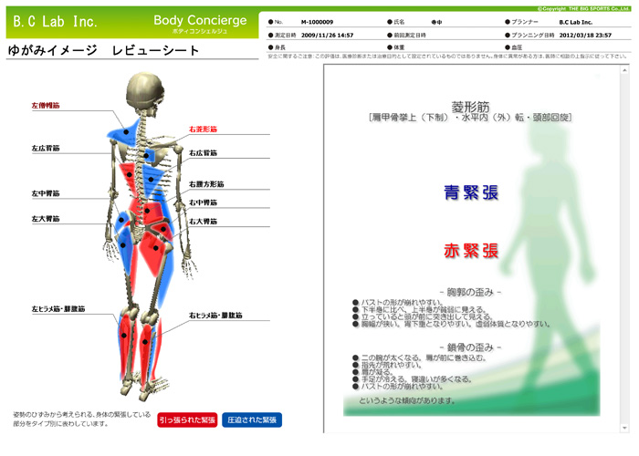 姿勢分析 ボディ コンシェルジュ - すまいるはぁと1 藤原接骨院