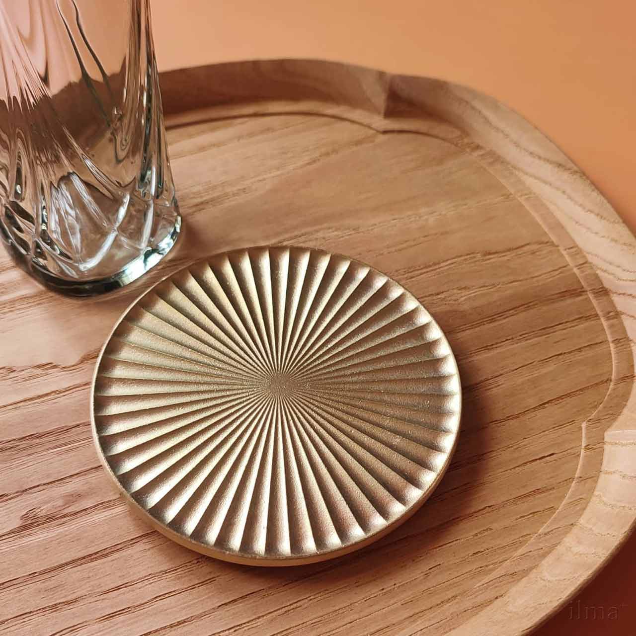 FUTAGAMI 真鍮鋳肌のコースター 光芒 / メール便可 – 生活雑貨 育てる