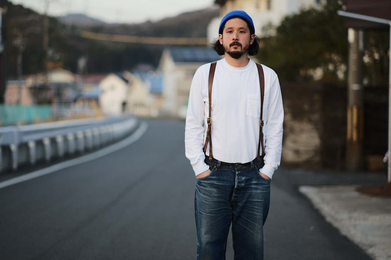 MOTOR×TCB CHROMEXCEL LEATHER SUSPENDER | TCB jeans