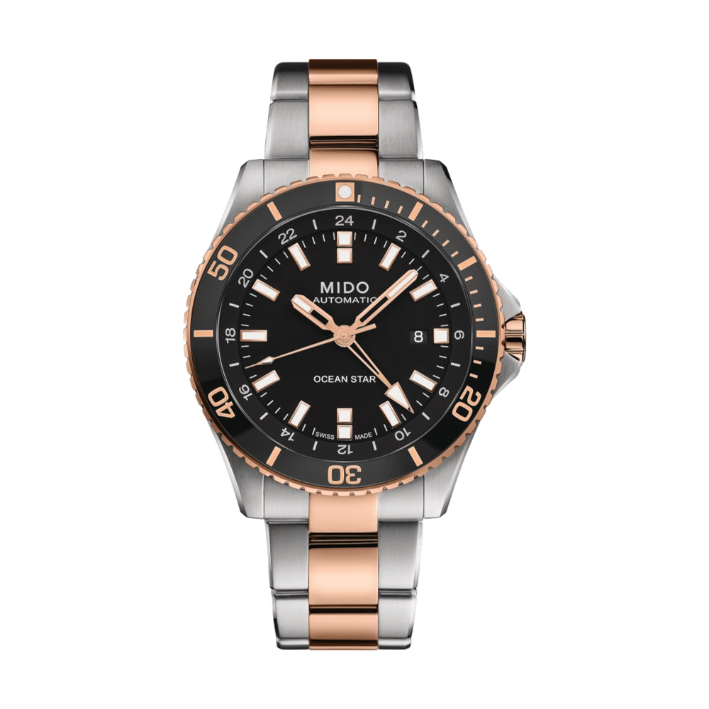 Ocean Star GMT Two-Tone 44mm - Black on Bracelet | Teddy Baldassarre