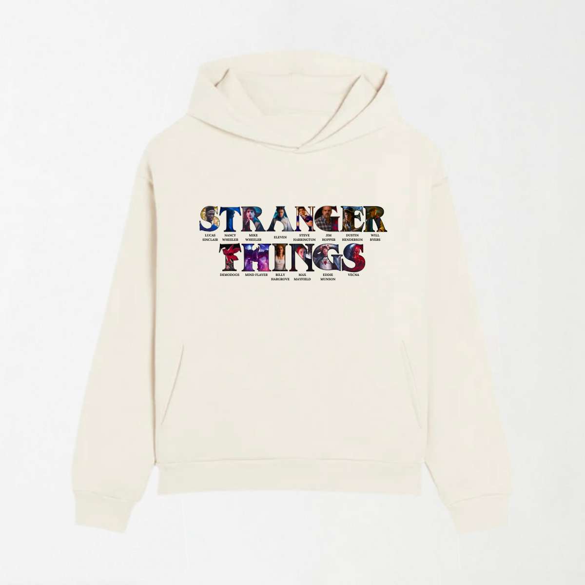 Stranger Things (Characters) - Off White Graphic Hoodie – The