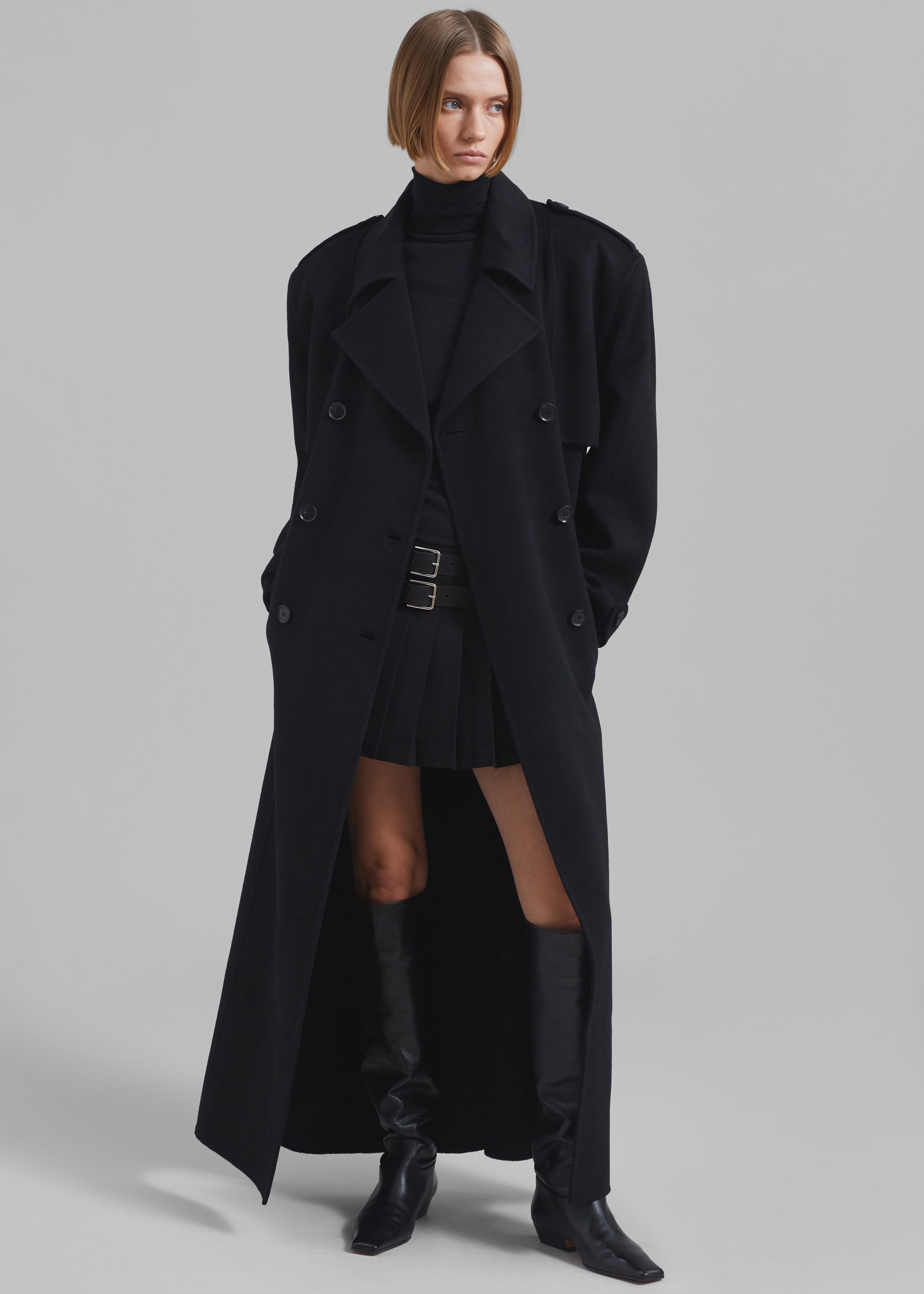 Nikola Padded Trench Coat - Black – The Frankie Shop