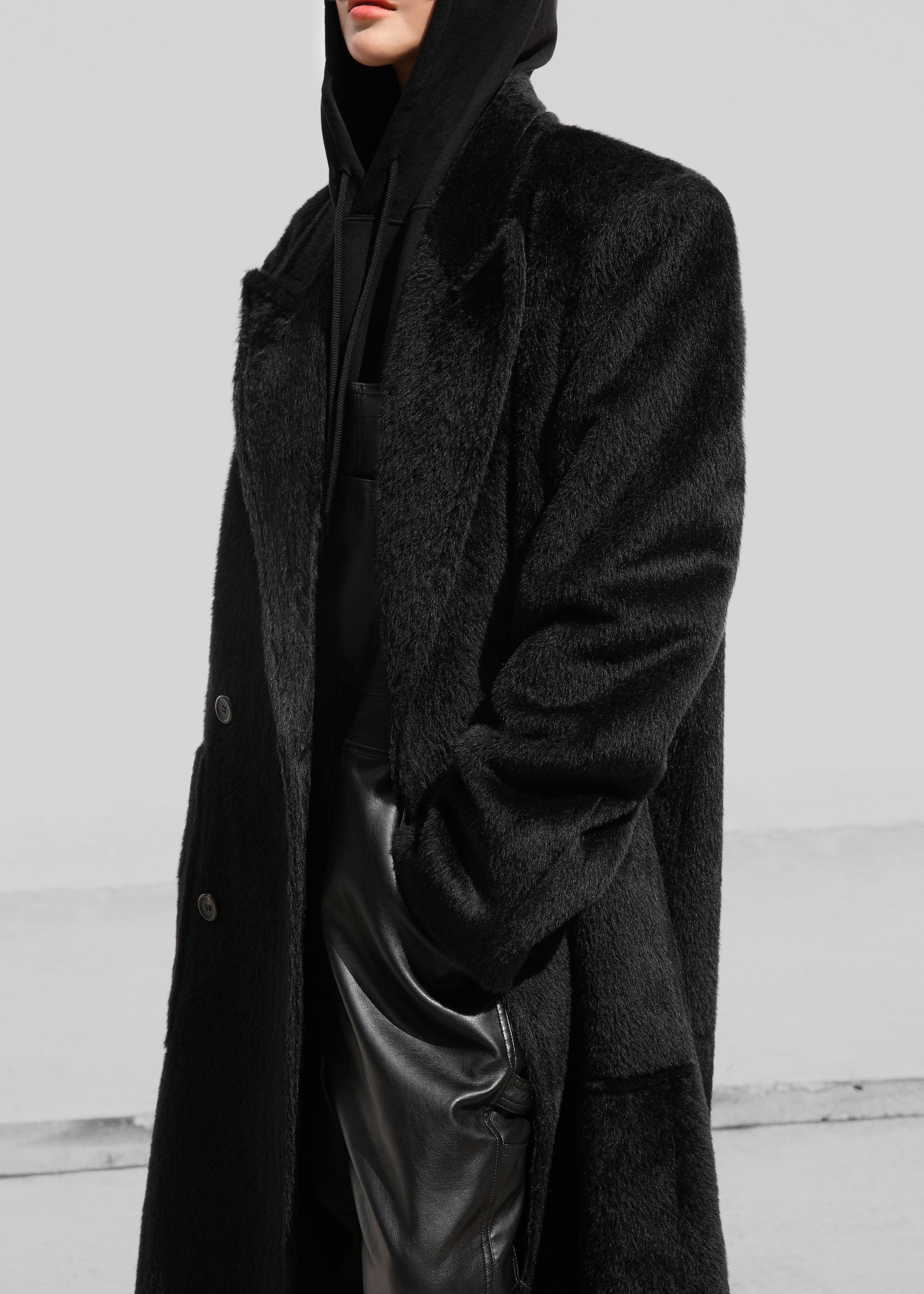 Jaylene Oversized Wool Coat - Black – The Frankie Shop