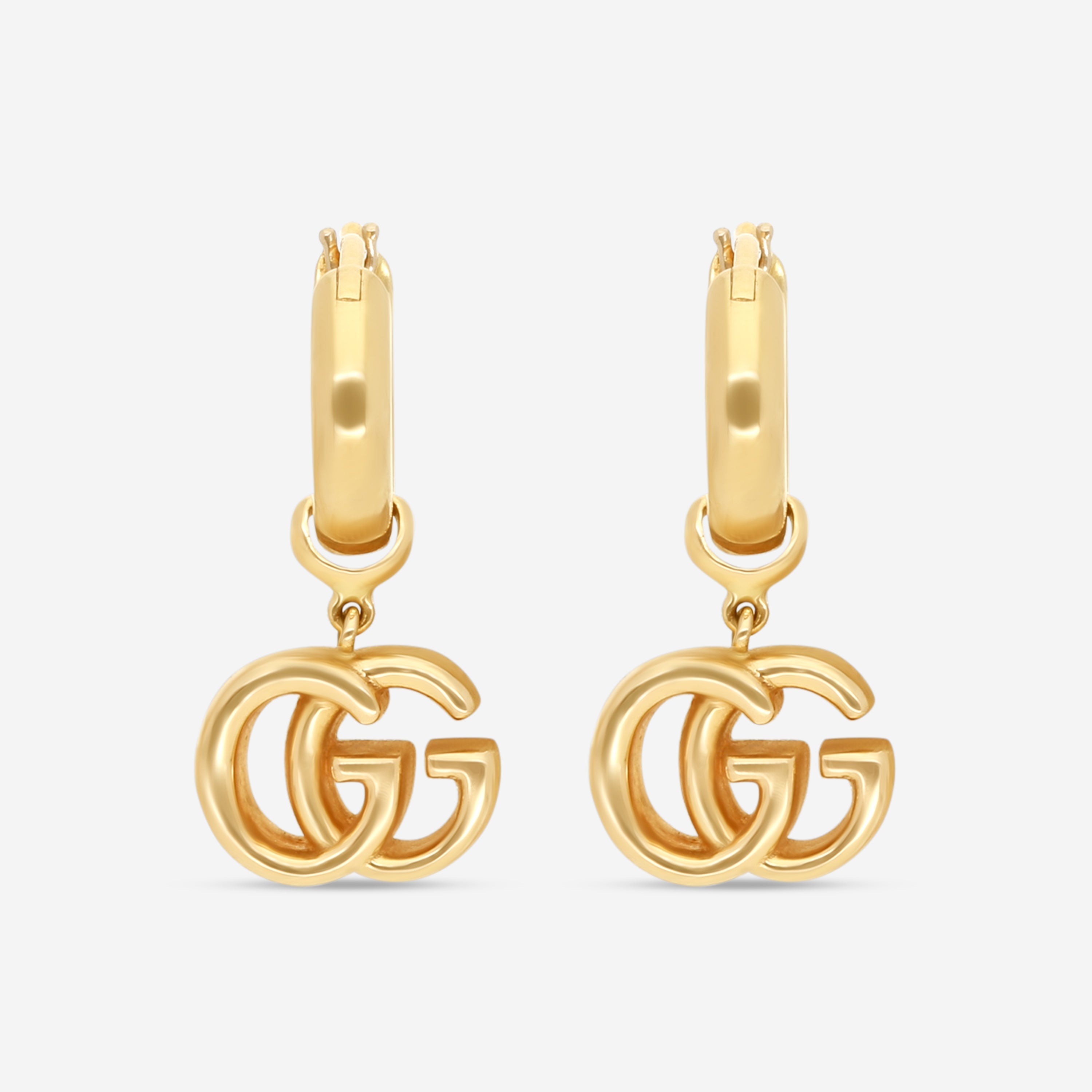 Gucci GG Running 18K Yellow Gold Drop Earrings YBD58201700100U