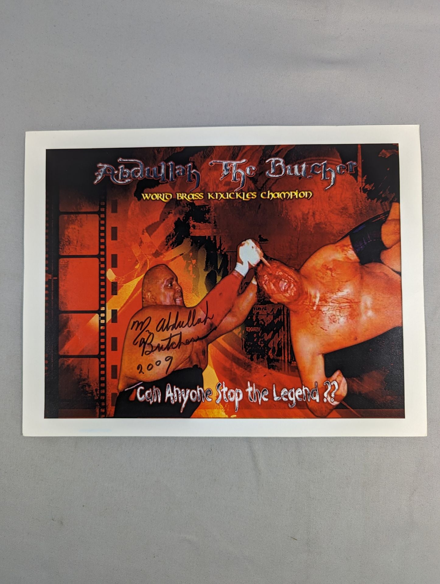 アブドーラ・ザ・ブッチャー 直筆サイン入りポートレート(A-5) – 闘道館