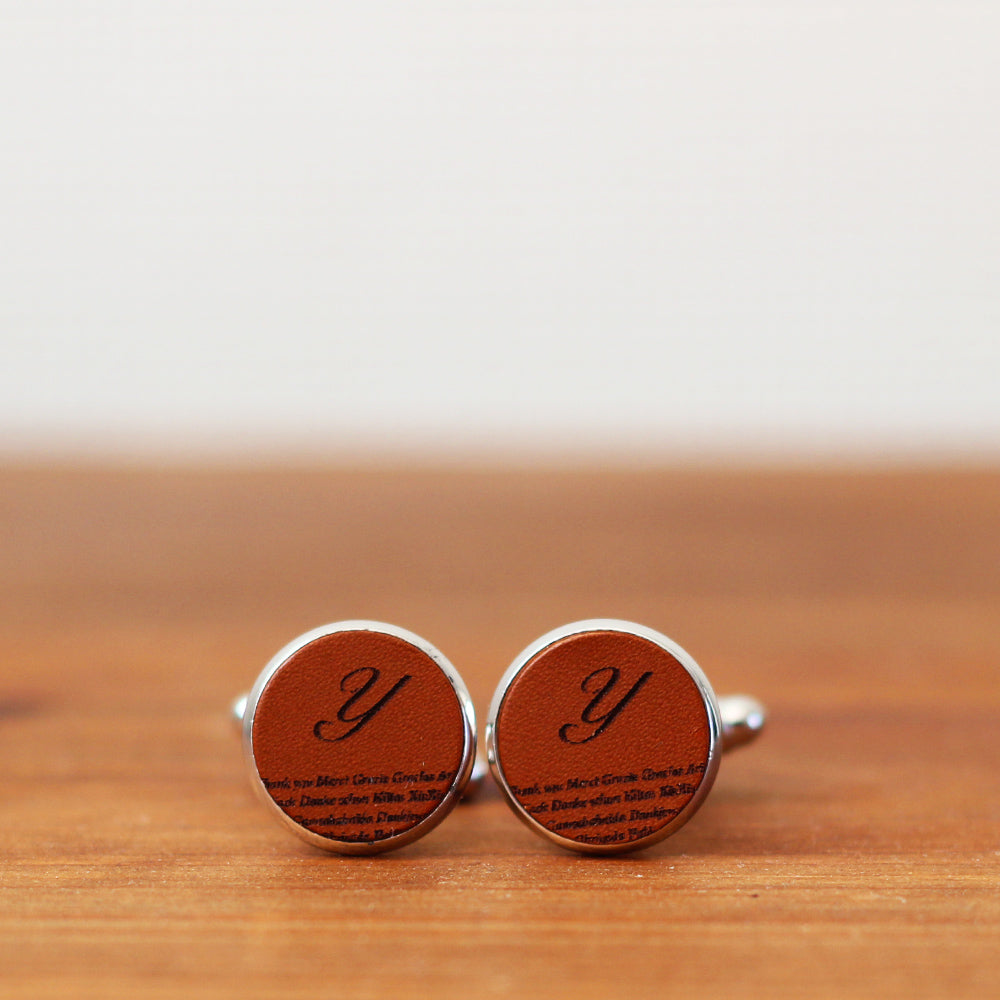 レザーカフス 文字刻印