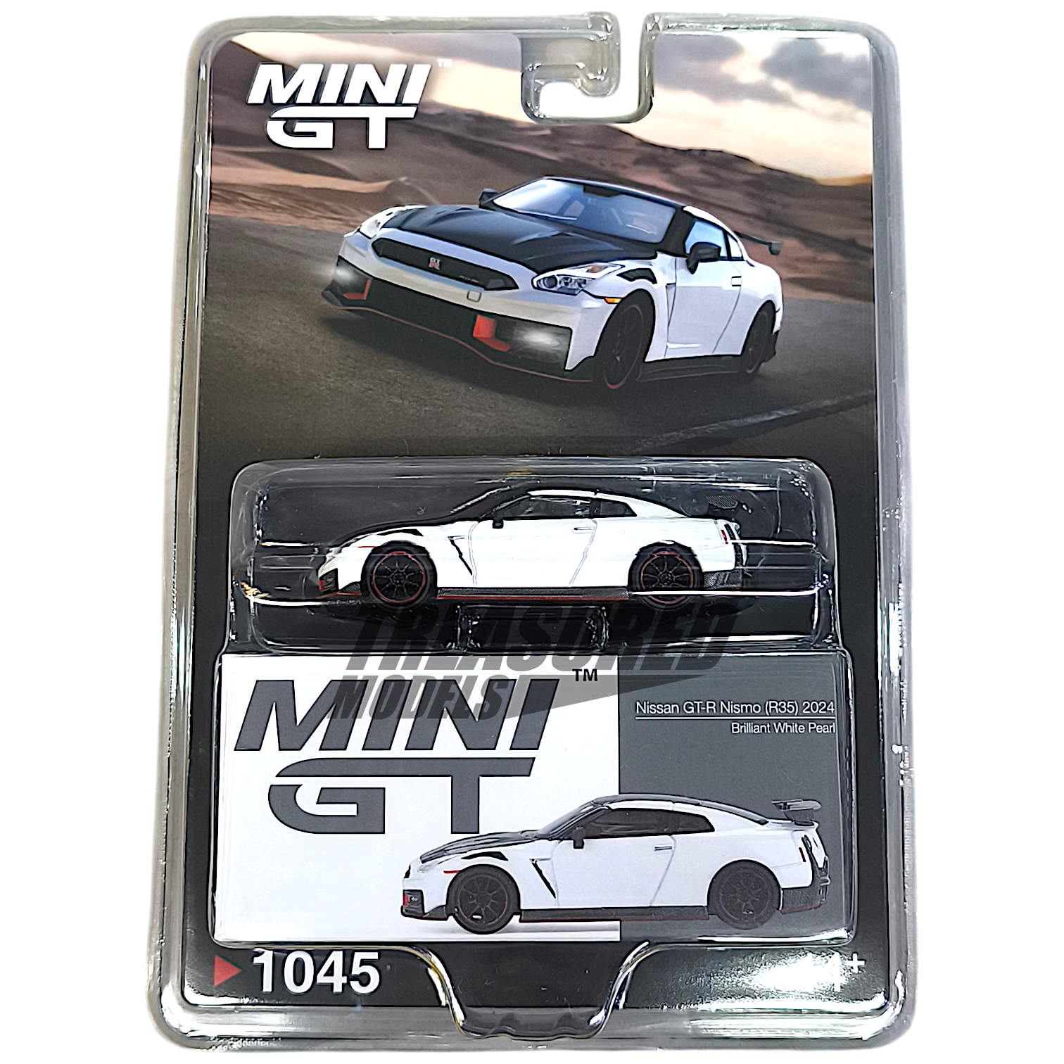 Mini GT Nissan GT-R Nismo 2024 Brilliant White Pearl Blister
