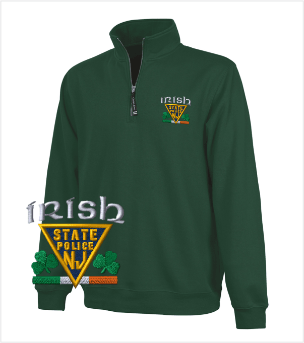 Charles River CROSSWIND Quarter-Zip Pullover Forest Green with