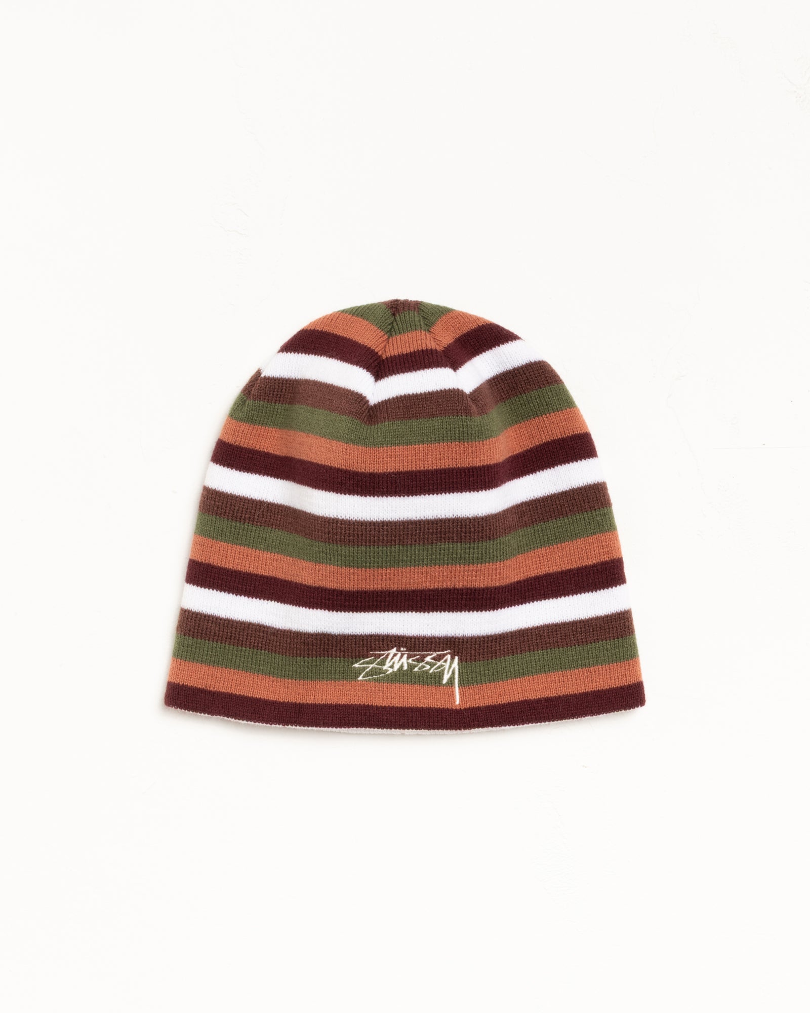 Skullcap Smooth Stock Striped – Brown | Headwear | Stüssy UK