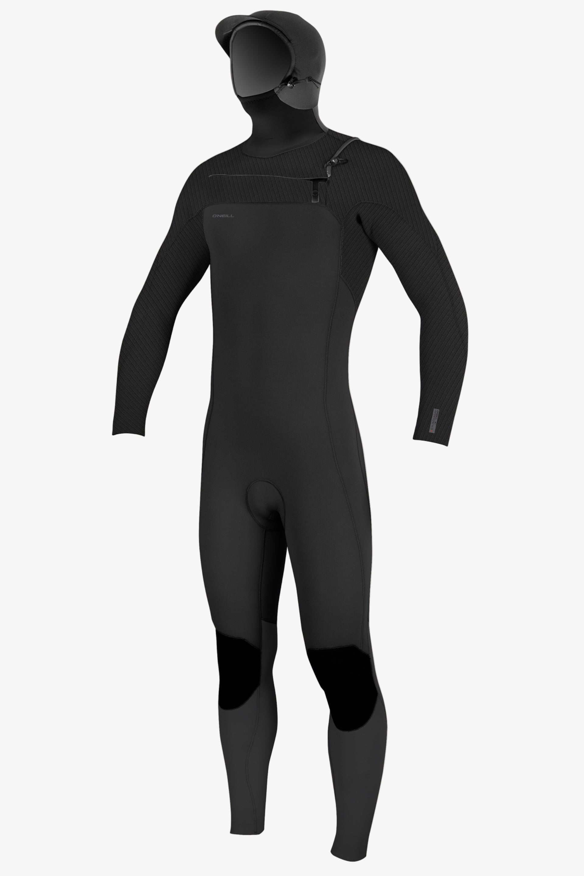 Youth Hyperfreak 5.5/4+MM Chest Zip Full W/hood - Black/black | O