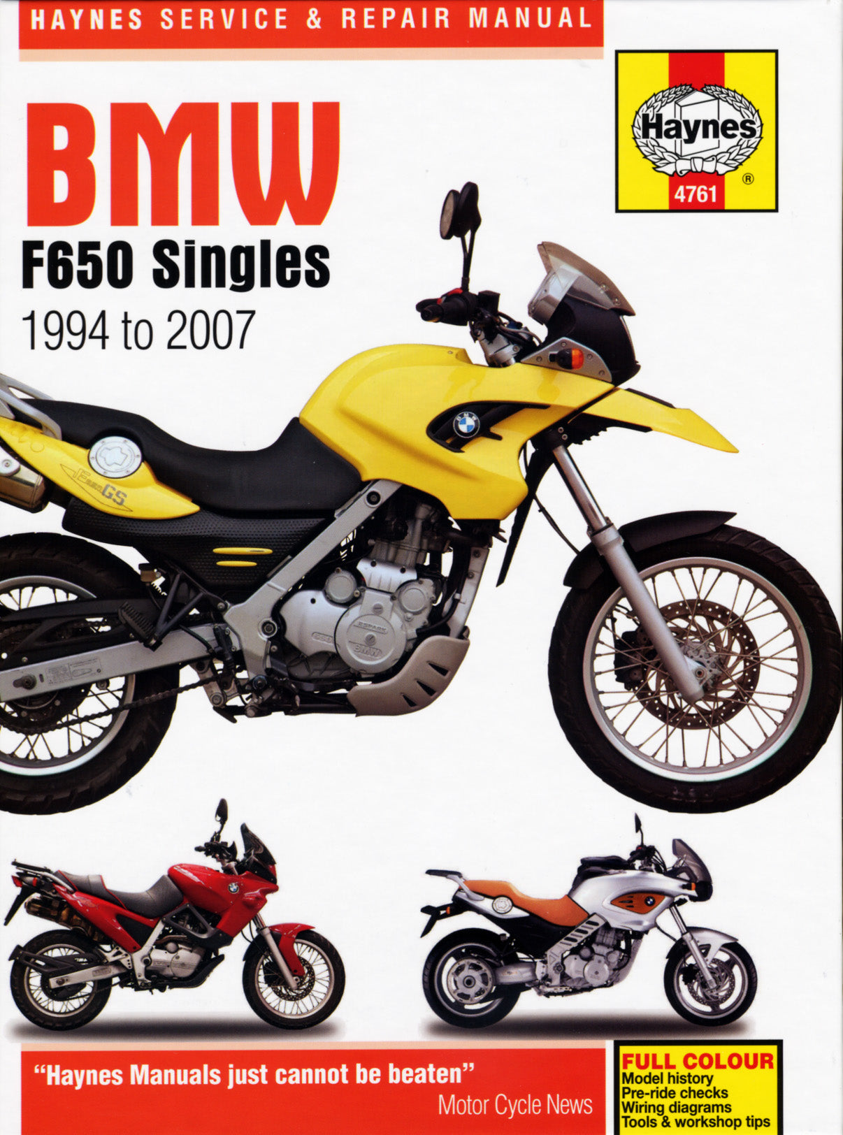 BMW F650 Singles (94-07) Haynes Repair Manual – Haynes Manuals
