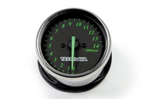 SPECIAL PARTS TAKEGAWA / ブラック&グリーンタコメーター(電気式)