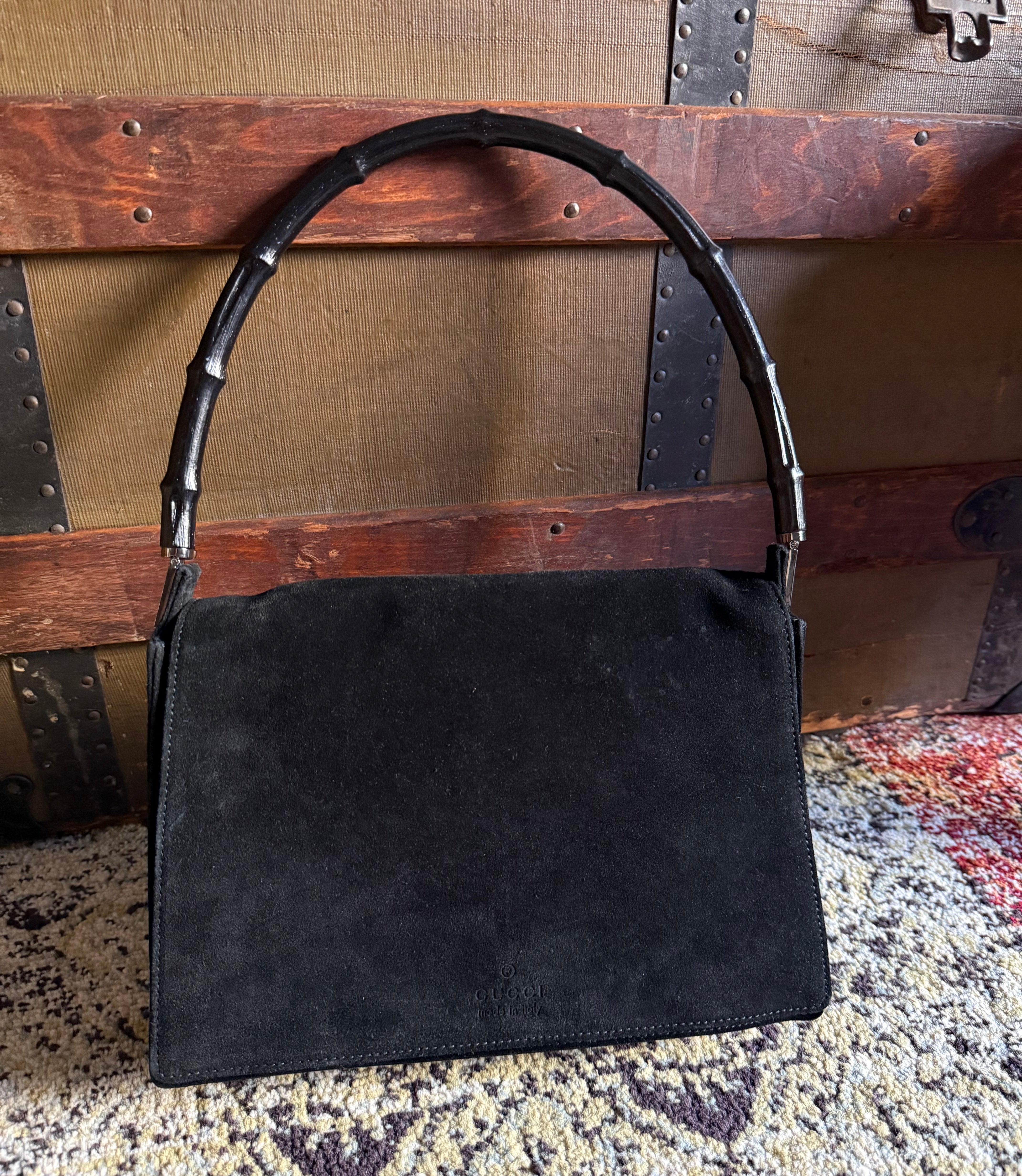 Gucci Vintage Suede Shoulder Bag