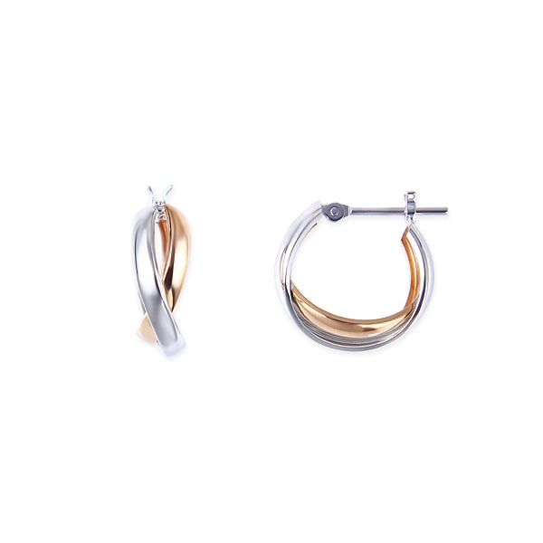 当店人気フープピアス】これ1つで毎日おしゃれに！2カラーフープ