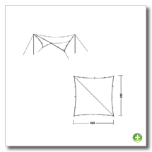 ローベンス タープ 4x4m / ROBENS TARP 4X4m