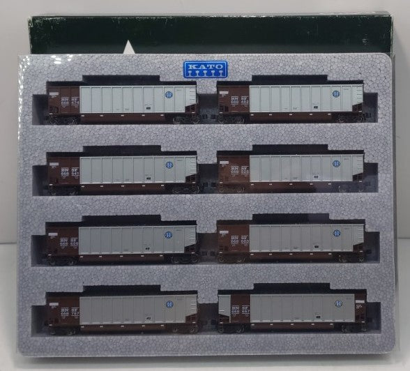 Kato 106-4605 N Scale BNSF BethGon Coalporter Set (8 Cars) – Trainz