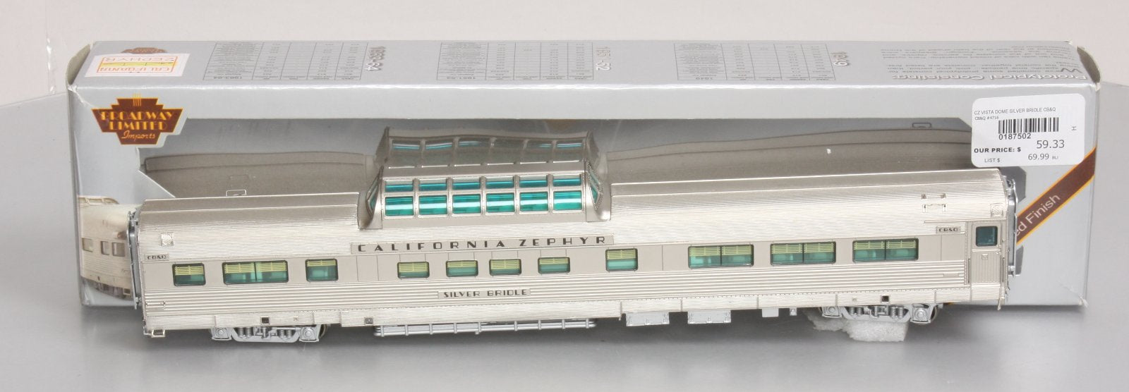 Williams Electric ペンシルベニア州Broadway Limited旅客列車 車