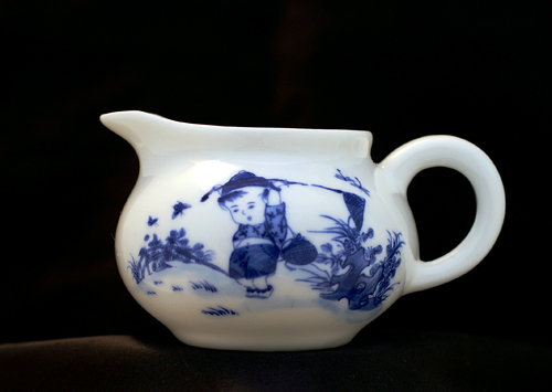 青花 唐子茶海 童趣戯球