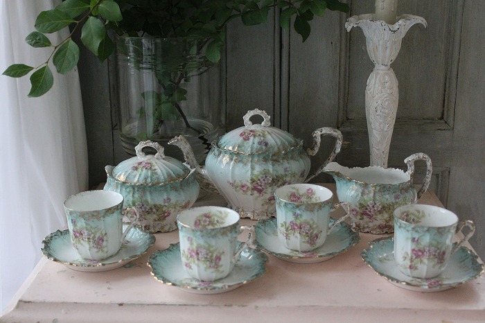 1900-1910年 フランスアンティーク リモージュ ティーポット」ココン