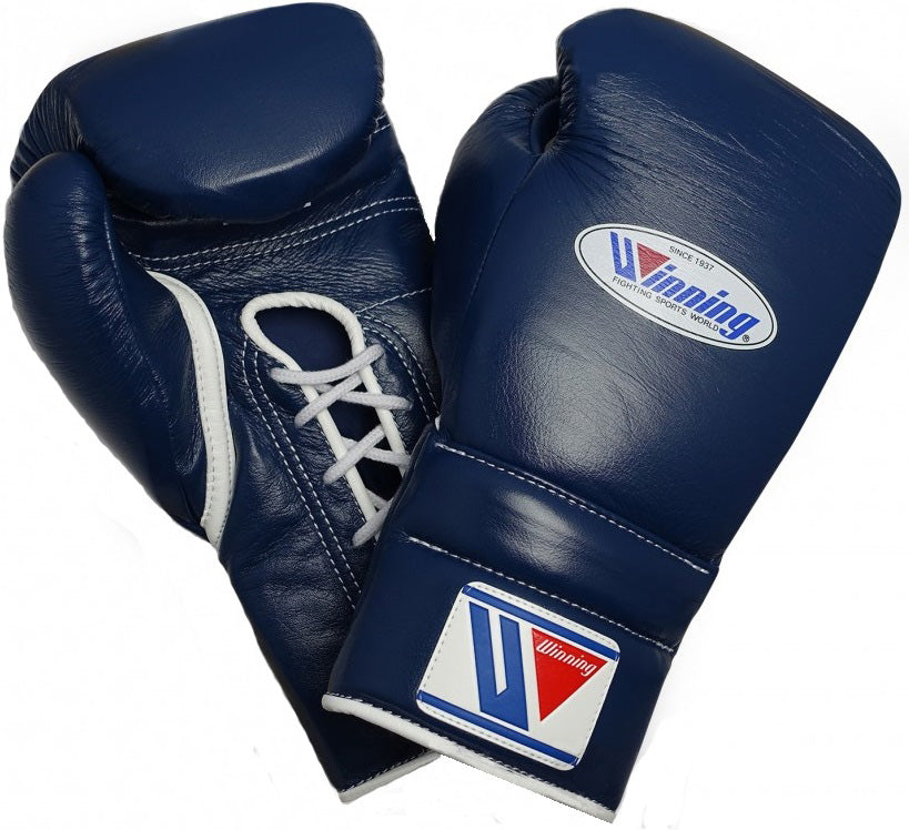 Winning Lace-up Boxing Gloves - Navy – WJapan Boxing