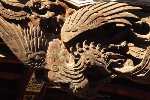 鶴 彫刻 欄間 懸魚 木彫 動物 寺院 仏閣 アンティーク 鶴 彫刻 欄間