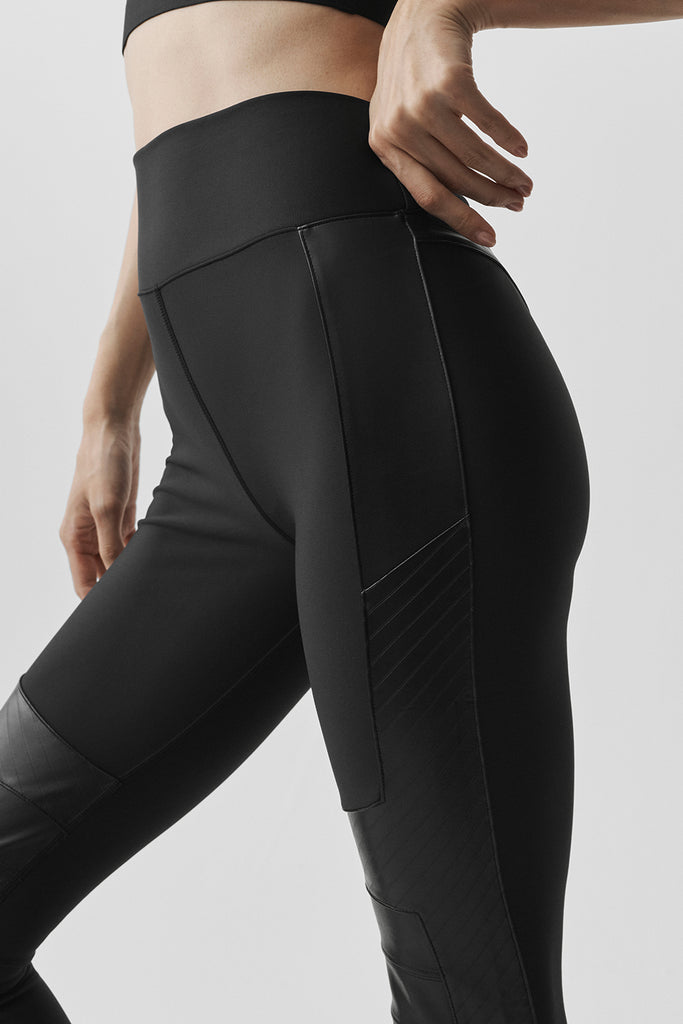 Airlift Winter Warm High-Waist Supermoto Legging - Black | ALO