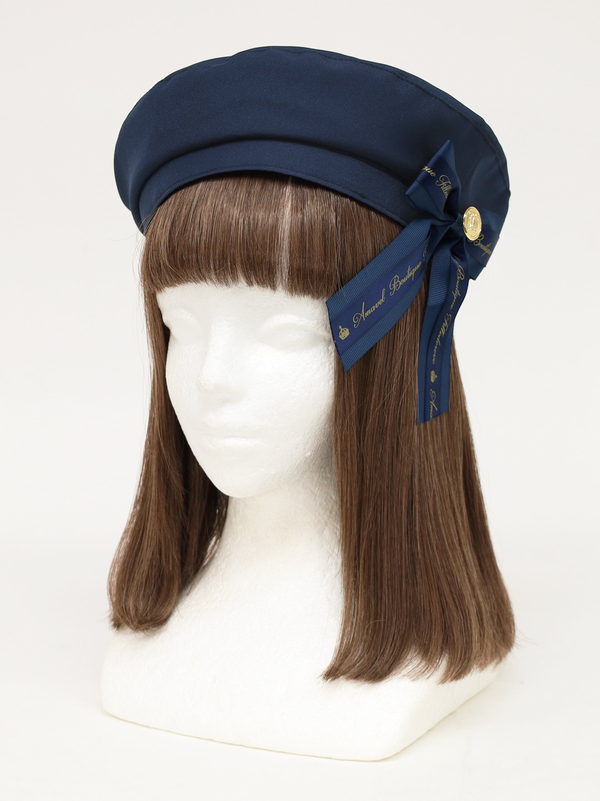 Beret with logo ribbon brooch – Amavel（アマベル）公式サイト