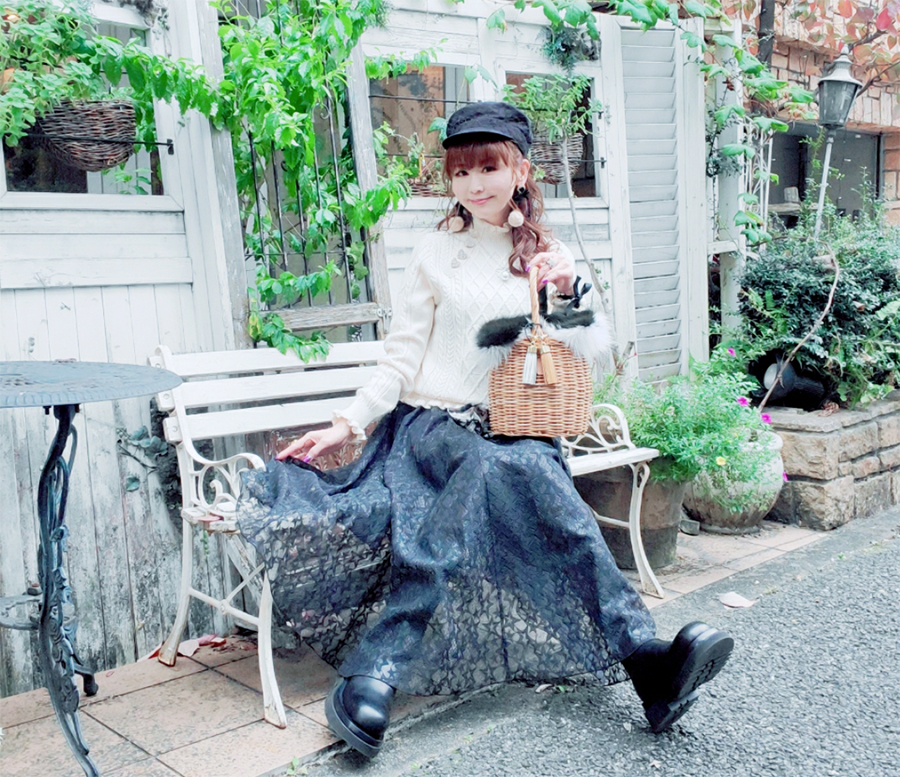 星柄レーススカート スカート ＆ LOVE CLOSET