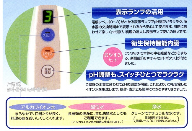 アンダーシンク型アルカリイオン整水器「アルカリッチ NDX-101LMW