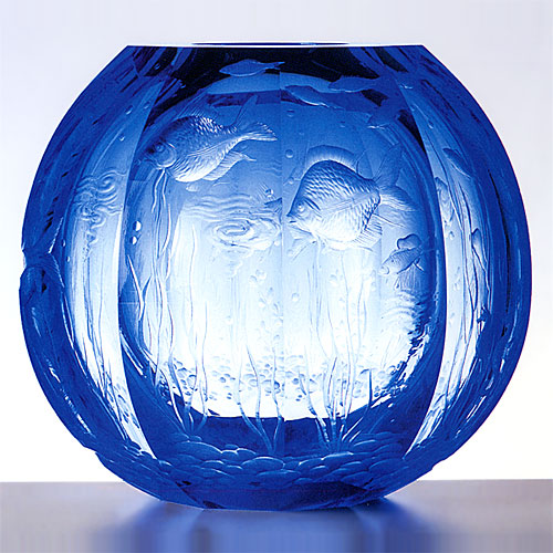 ボヘミアガラス - モーゼル 花瓶 - 伝統工芸 - 贈答ギフト記念品