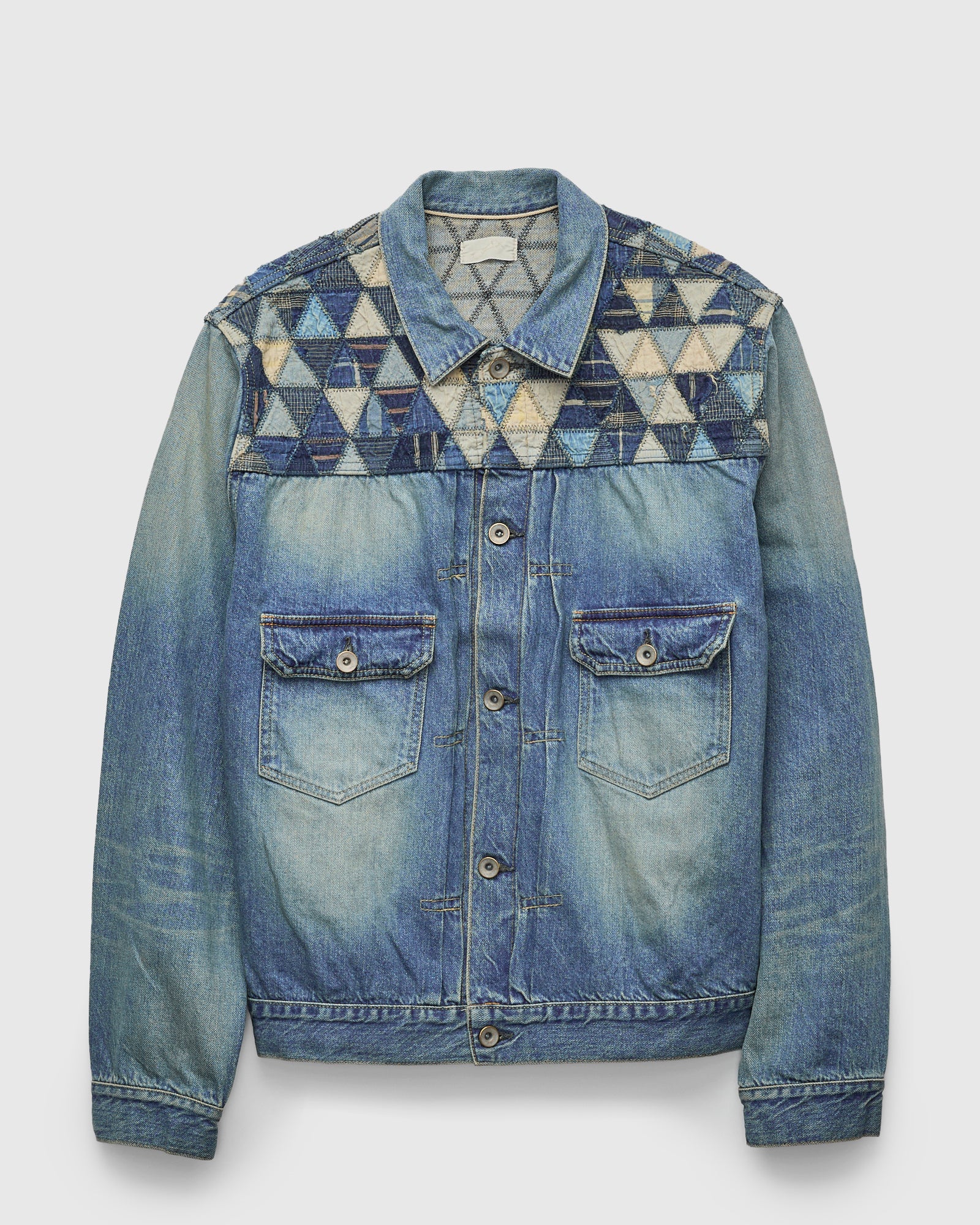 MSP-4000 Tsugihagi Selvedge Denim Jacket in Vintage Indigo – Blue
