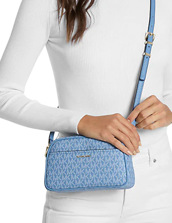 Michael Michael Kors Jet Set Small Signature Logo Camera Crossbody