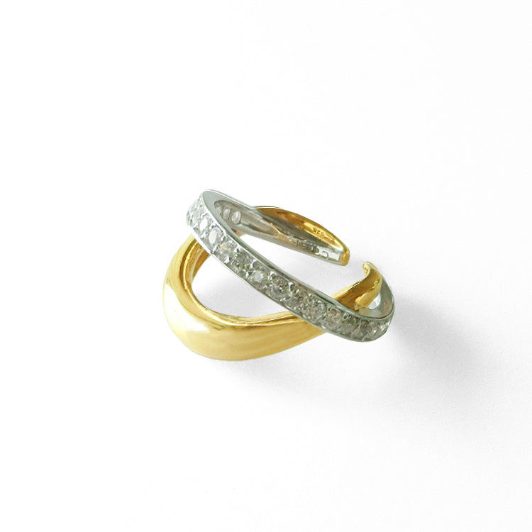 2Face EarCuff Ring Gold – C'esoi