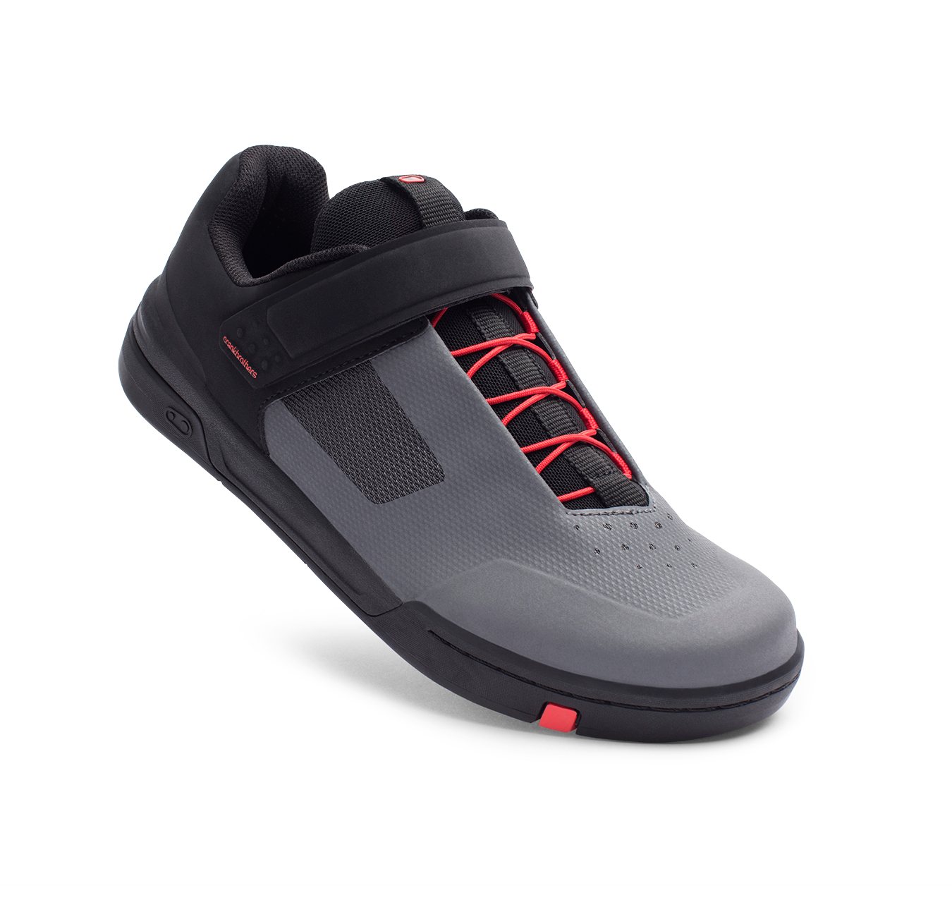 Stamp Speed Lace Flat Shoes - Grey/Red | Crankbrothers